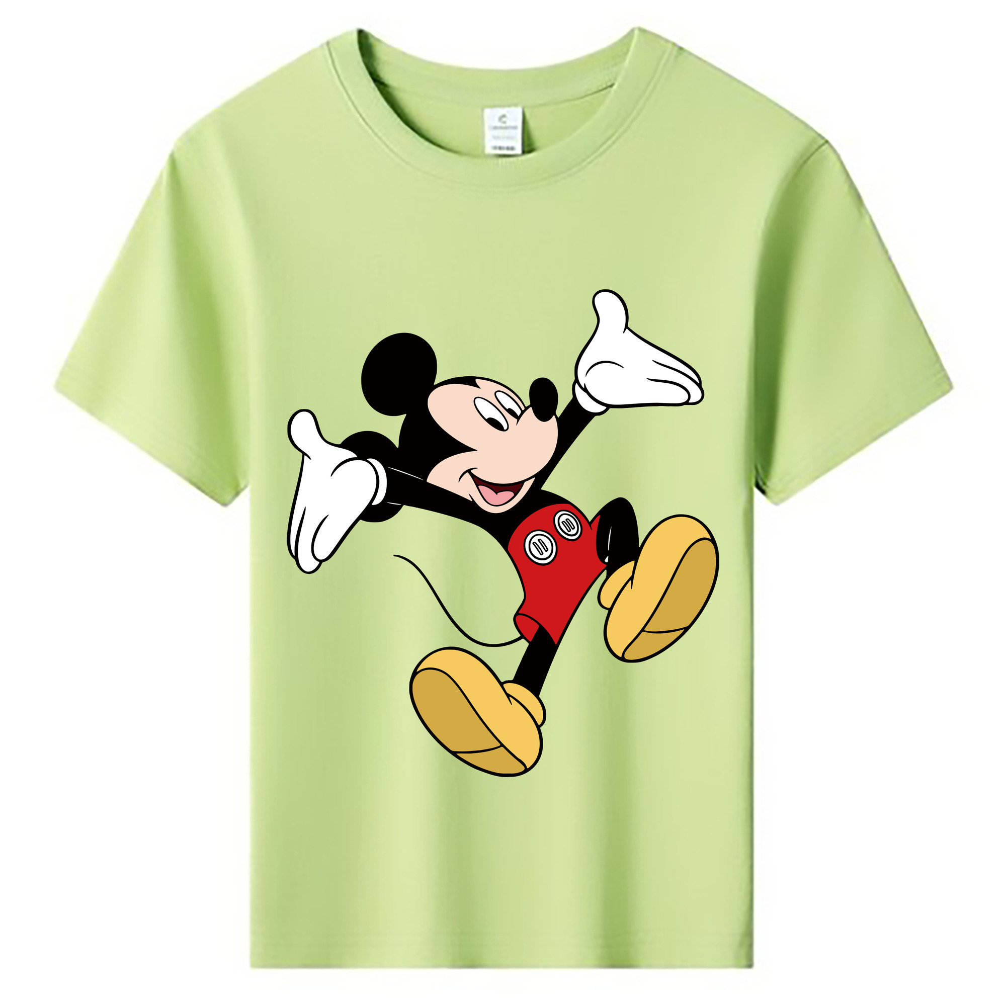ミッキーマウス Mickey Mouse 綿100％キッズTシャツ（フロントプリント）